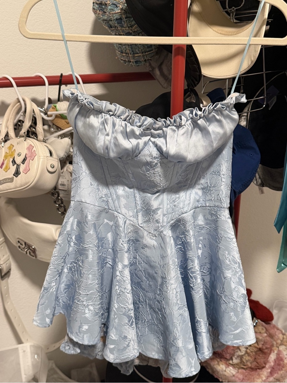 Nana Jacqueline Light Blue Floral Mini Skirt 🩵